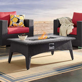 Splendor 43.5 Inch Rectangle Outdoor Patio Fire Pit Table - BUILDMYPLACE