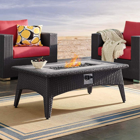 Splendor 43.5 Inch Rectangle Outdoor Patio Fire Pit Table - BUILDMYPLACE