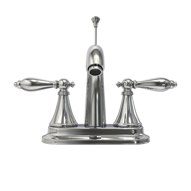 Mid-arc Bathroom Sink Faucet With Lift & Double Handle