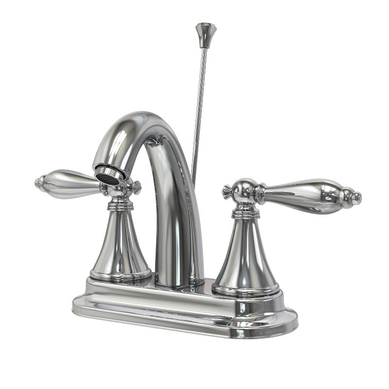 Mid-arc Bathroom Sink Faucet With Lift & Double Handle