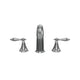 Double Handle Mid-arc Widespread Bathroom Faucet with Chrome Finish