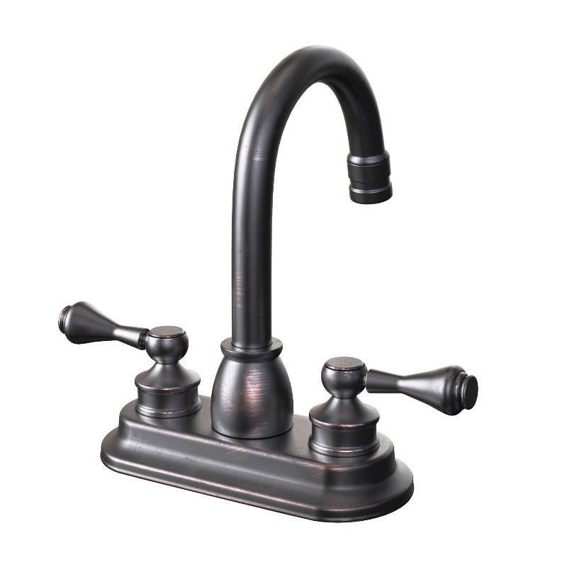 Two Handle Bathroom Faucet in Oil Rubbed Bronze Finish