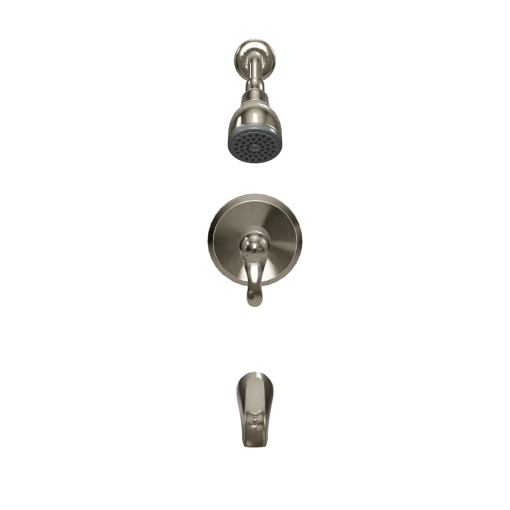 Wall Mounted Shower Faucet Set , Chrome / Brushed Nickel Finish