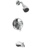 Wall Mounted Shower Faucet Set , Chrome / Brushed Nickel Finish