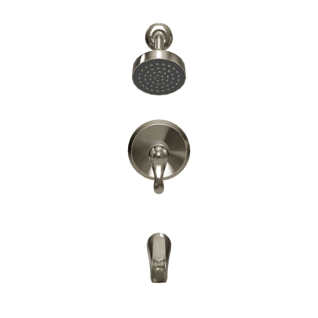 Wall Mounted Shower Faucet Set for Bathroom With Tub Spout