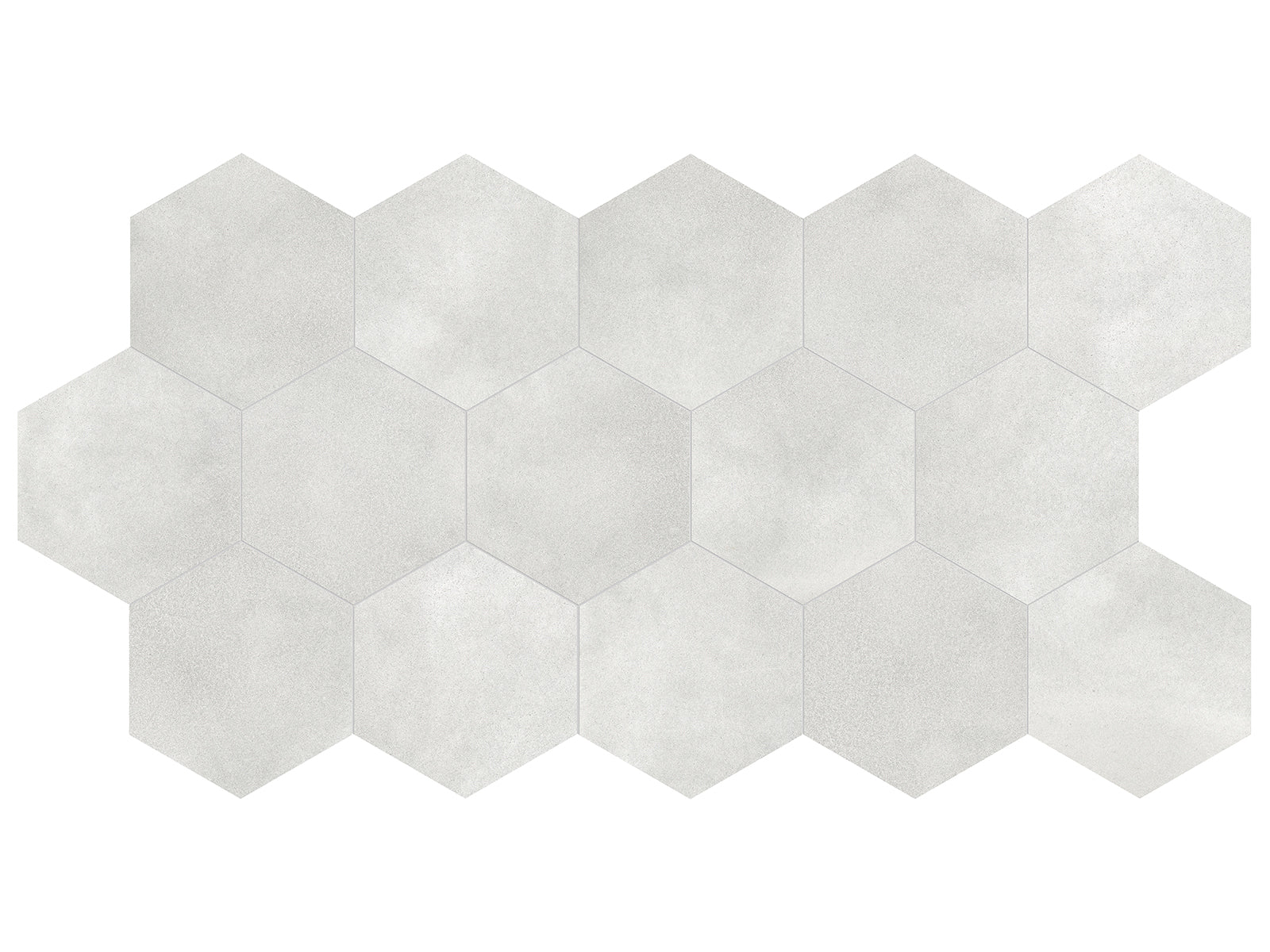 8.5 in Tapestri Grey Denim Hexagon Matte Pressed Glazed Porcelain Tile
