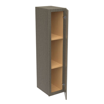RTA - Elegant Smoky Grey - 42" High Single Door Wall Cabinet | 9"W x 42"H x 12"D