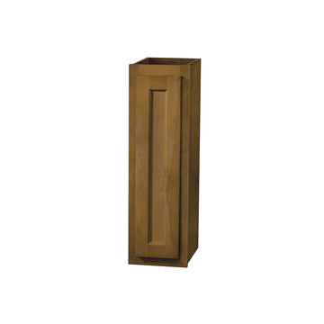 30 inch Wall Cabinets - Single Door - Warmwood Shaker - 9 Inch W x 30 Inch H x 12 Inch D