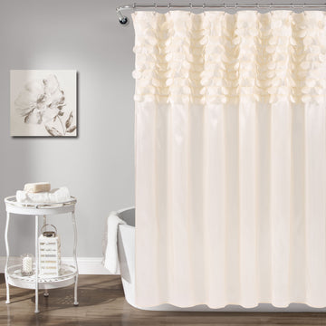 Lillian Beige Shower Curtain