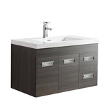 Alpha Floating / Wall Mounted Bathroom Vanity with Acrylic Sink