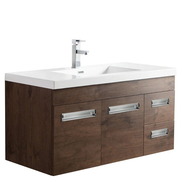 Alpha Floating / Wall Mounted Bathroom Vanity with Acrylic Sink