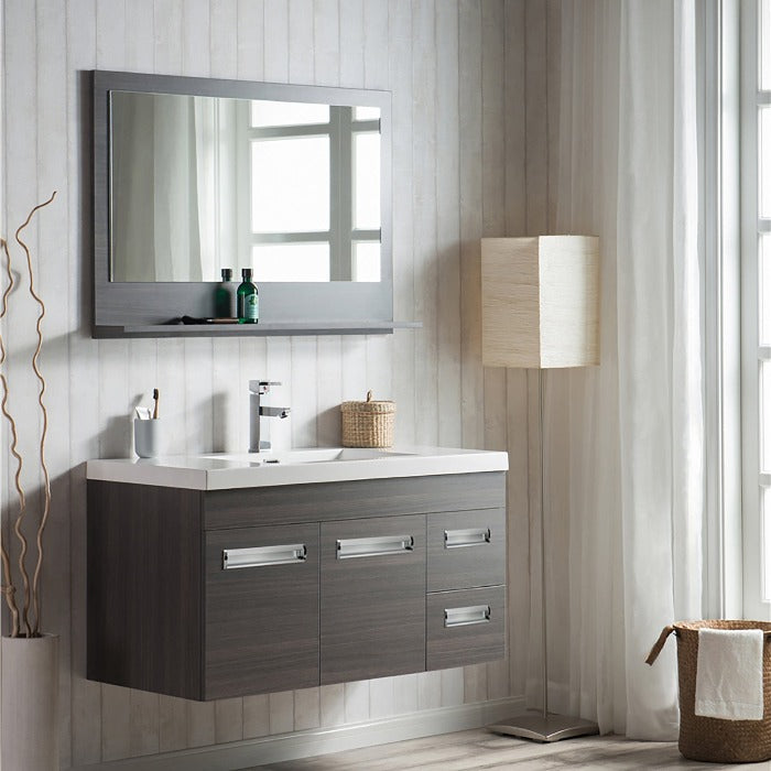 Alpha Floating / Wall Mounted Bathroom Vanity with Acrylic Sink