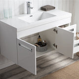 Alpha Floating / Wall Mounted Bathroom Vanity with Acrylic Sink