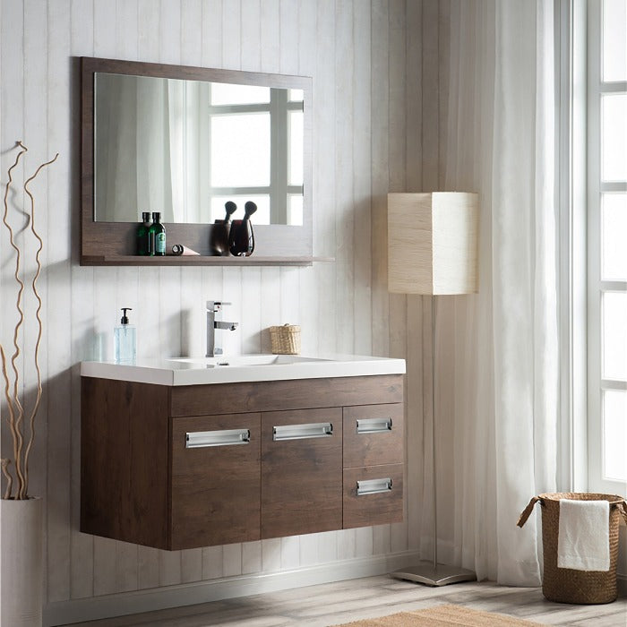 Alpha Floating / Wall Mounted Bathroom Vanity with Acrylic Sink