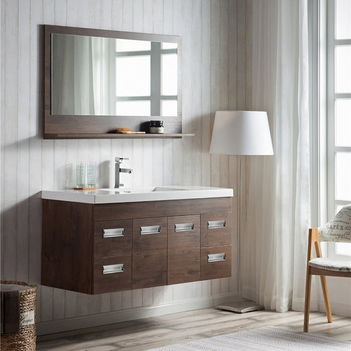 Alpha Floating / Wall Mounted Bathroom Vanity with Acrylic Sink