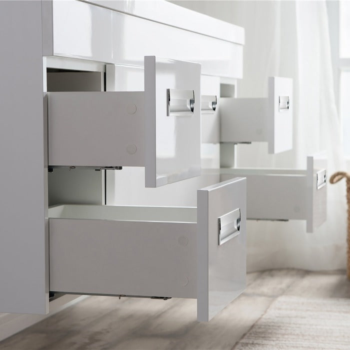 Alpha Floating / Wall Mounted Bathroom Vanity with Acrylic Sink