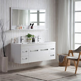 Alpha Floating / Wall Mounted Bathroom Vanity with Acrylic Sink