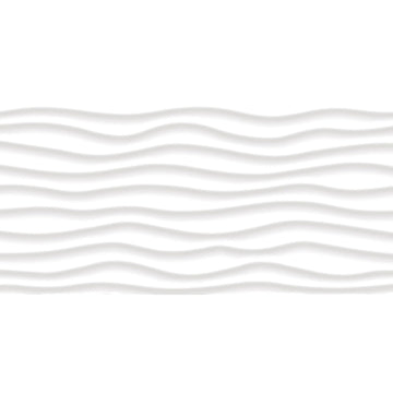 12 x 24 in. Linea White Oblique Glossy Rectified Glazed Ceramic Wall Tile