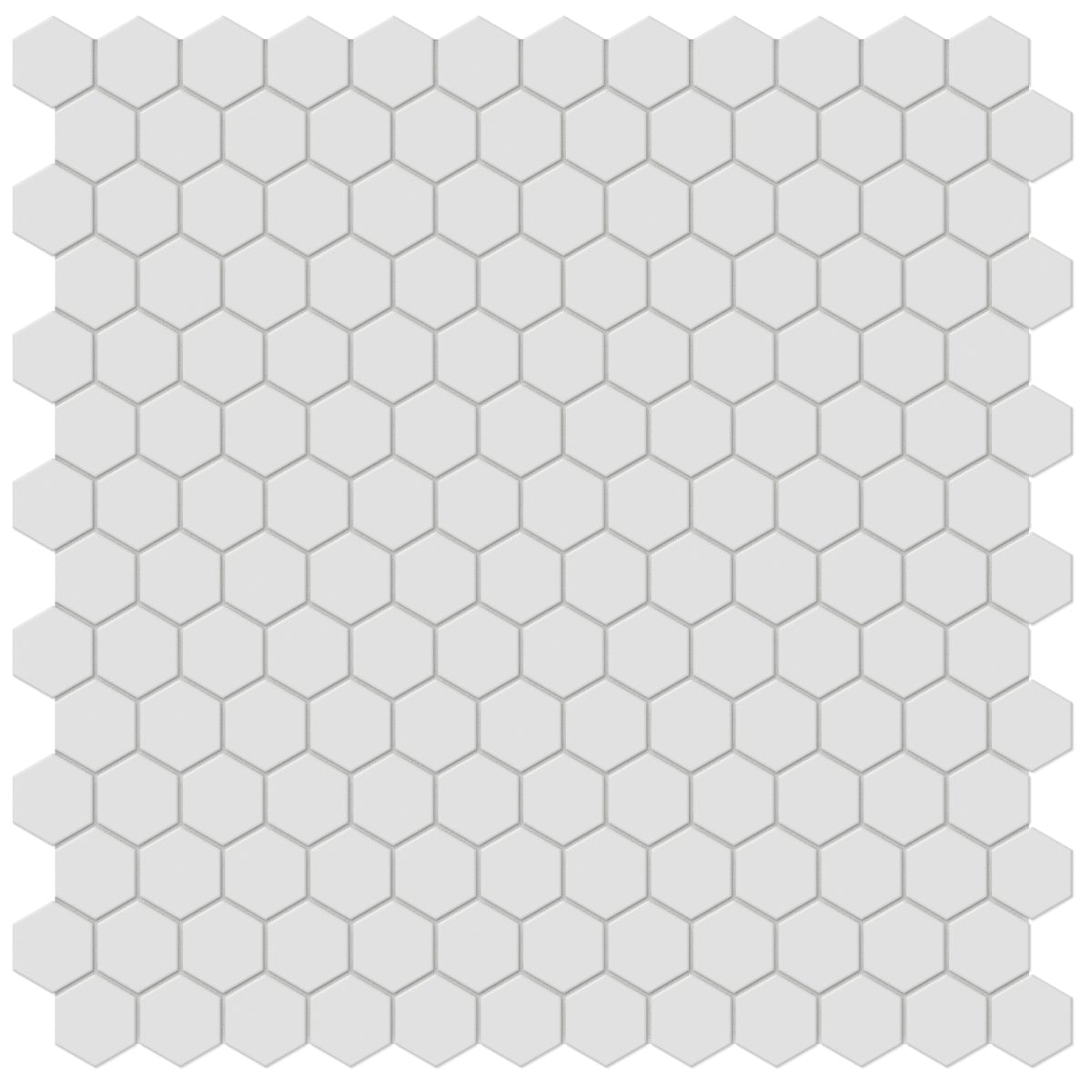 1 In Hexagon Soho Gallery Grey Matte Glazed Porcelain Mosaic