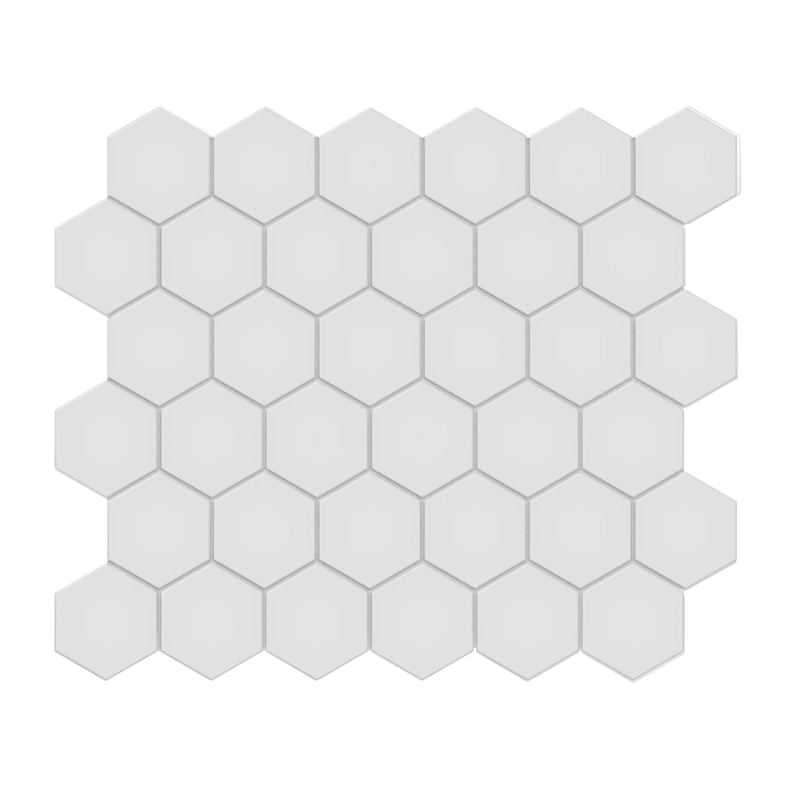 2 In Hexagon Soho Gallery Grey Matte Glazed Porcelain Mosaic