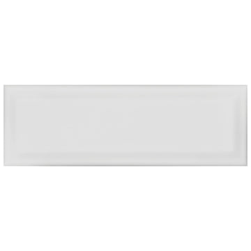 4 X 12 In Beveled Soho Gallery Grey Light Colors Glossy Pressed Glazed Ceramic