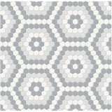 Soho Afternoon Blend Hexagon Pattern Matte Glazed Porcelain Mosaic