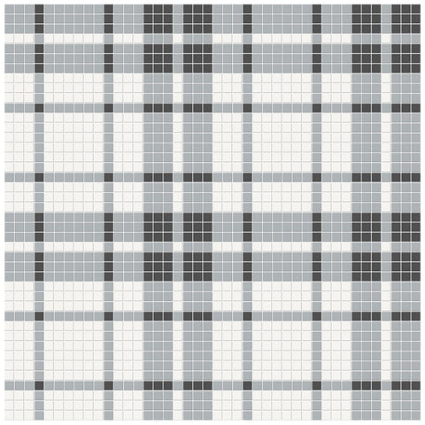 Plaid Soho Dawn Blend Matte Glazed Porcelain Mosaic