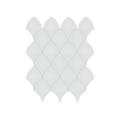 Scallop Soho Gallery Grey Glossy Glazed Porcelain Mosaic