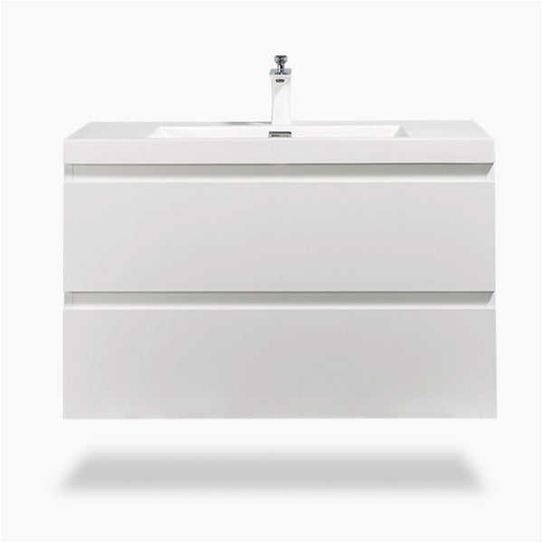 Artland Floating / Wall Mounted Bathroom Vanity With Acrylic Sink