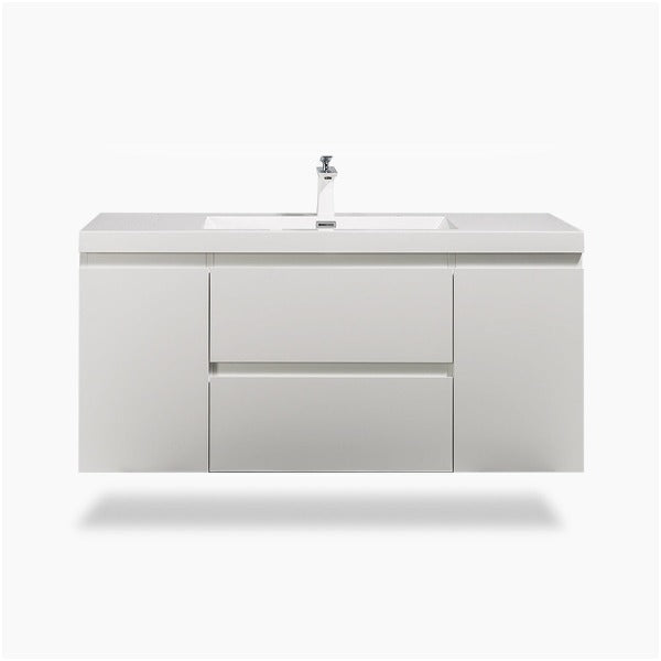 Artland Floating / Wall Mounted Bathroom Vanity With Acrylic Sink