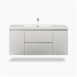 Artland Floating / Wall Mounted Bathroom Vanity With Acrylic Sink