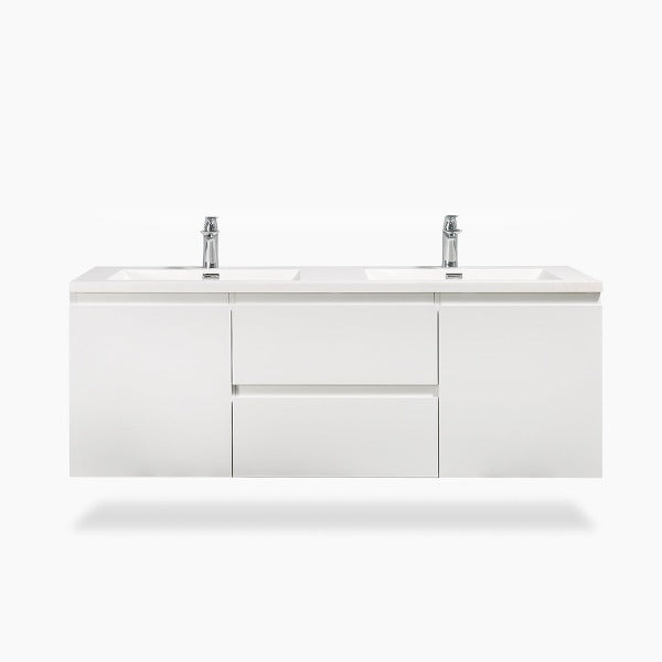 Artland Floating / Wall Mounted Bathroom Vanity With Acrylic Sink