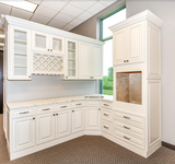 Kitchen Base Cabinets - 27W x 34-1/2H x 24D - Aspen White - RTA