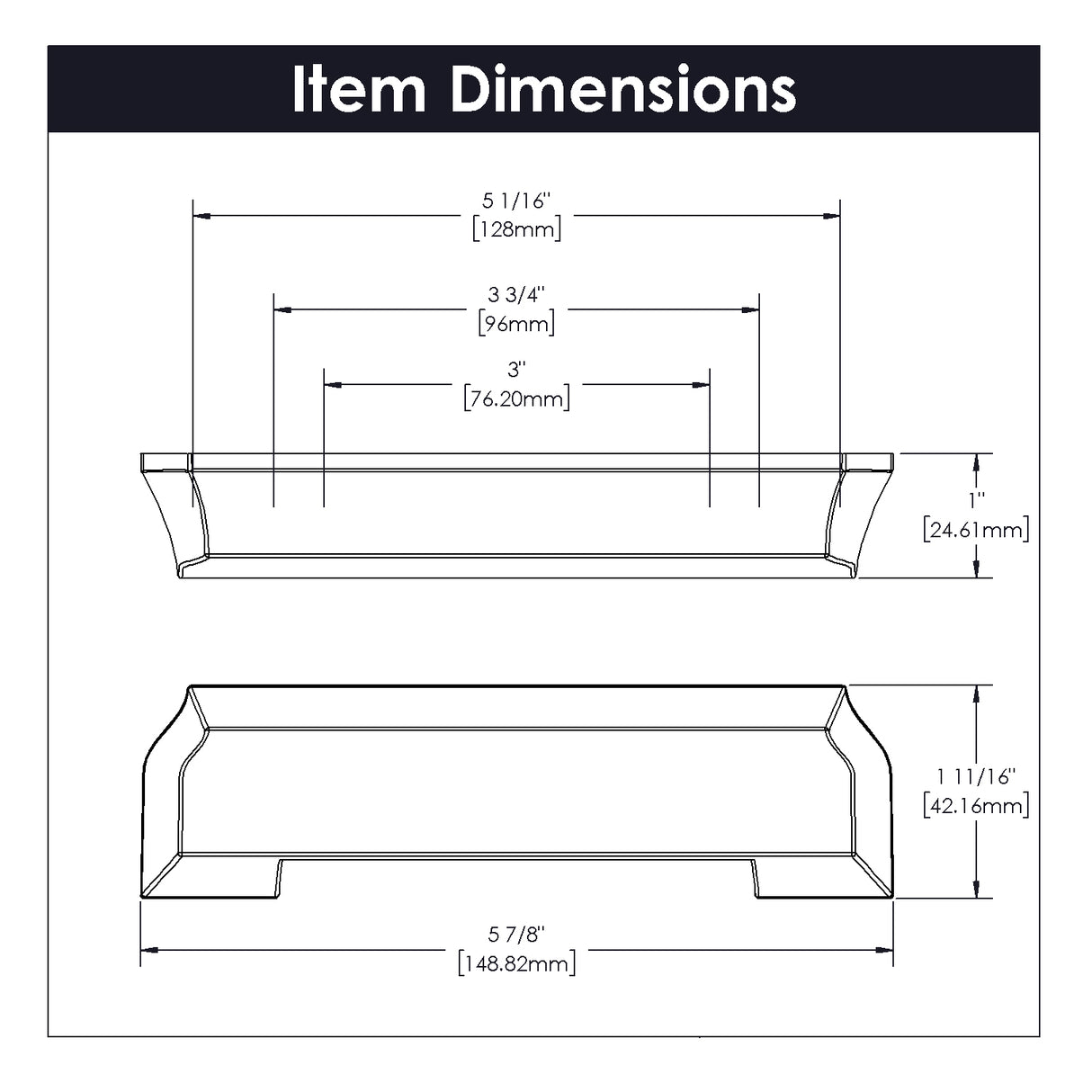 Studio II Collection - Belwith Keeler - Cup Pull, 3", 96mm & 128mm C/C | B055568