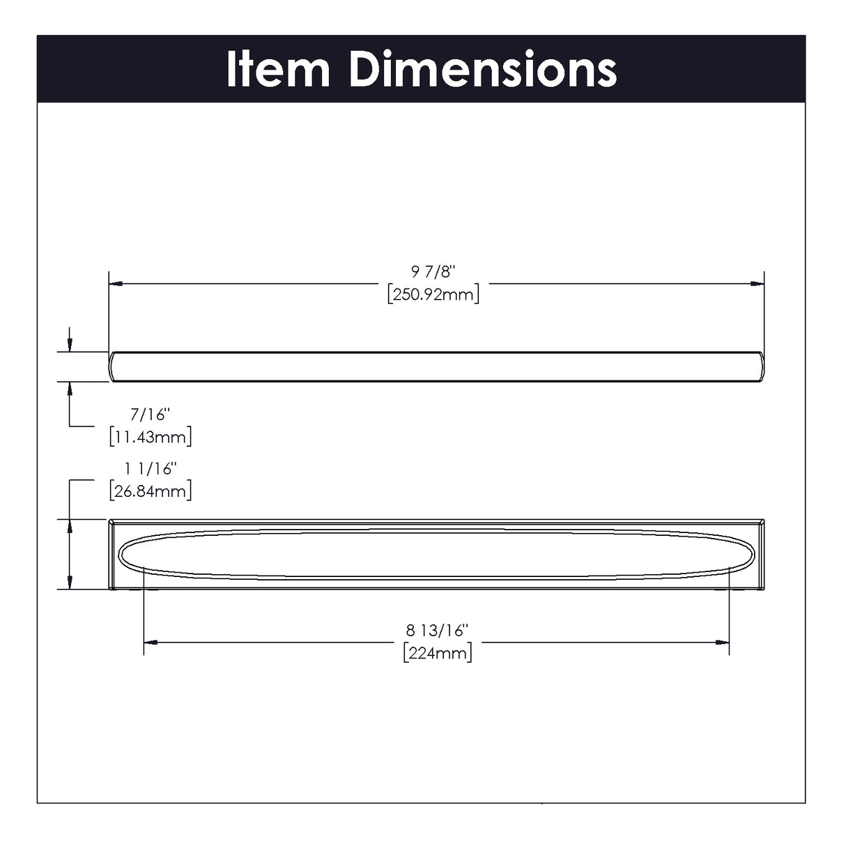 Ingot Collection - Belwith Keeler - Pull, 224mm C/C | B076008