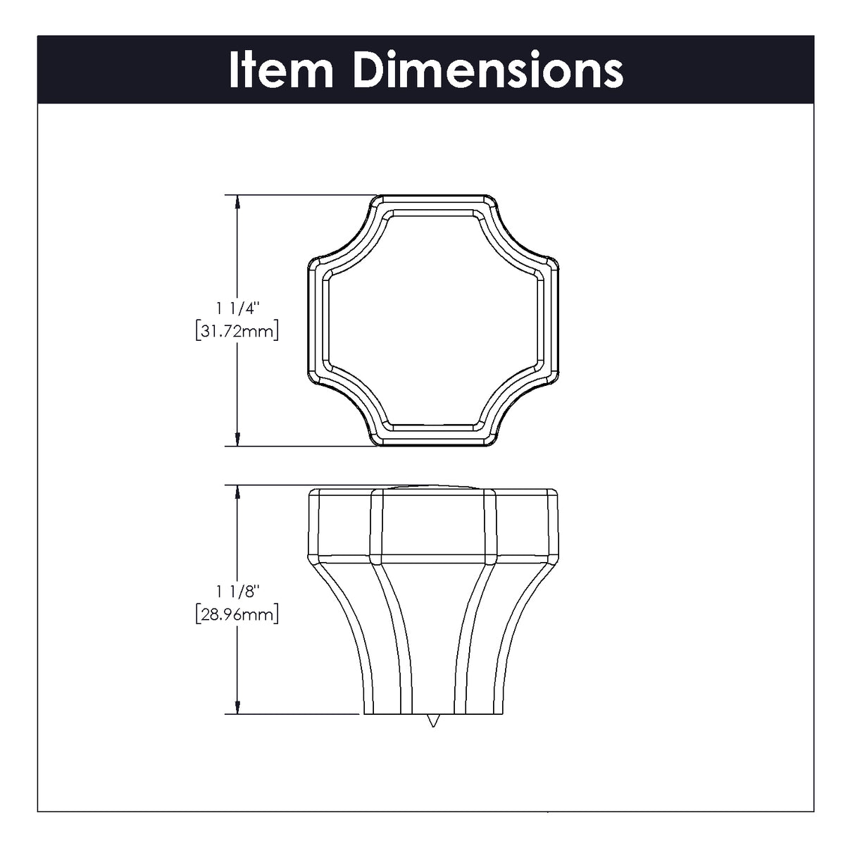 Monarch Collection - Belwith Keeler - Knob, 1-1/4" X 1-1/4" | B076636