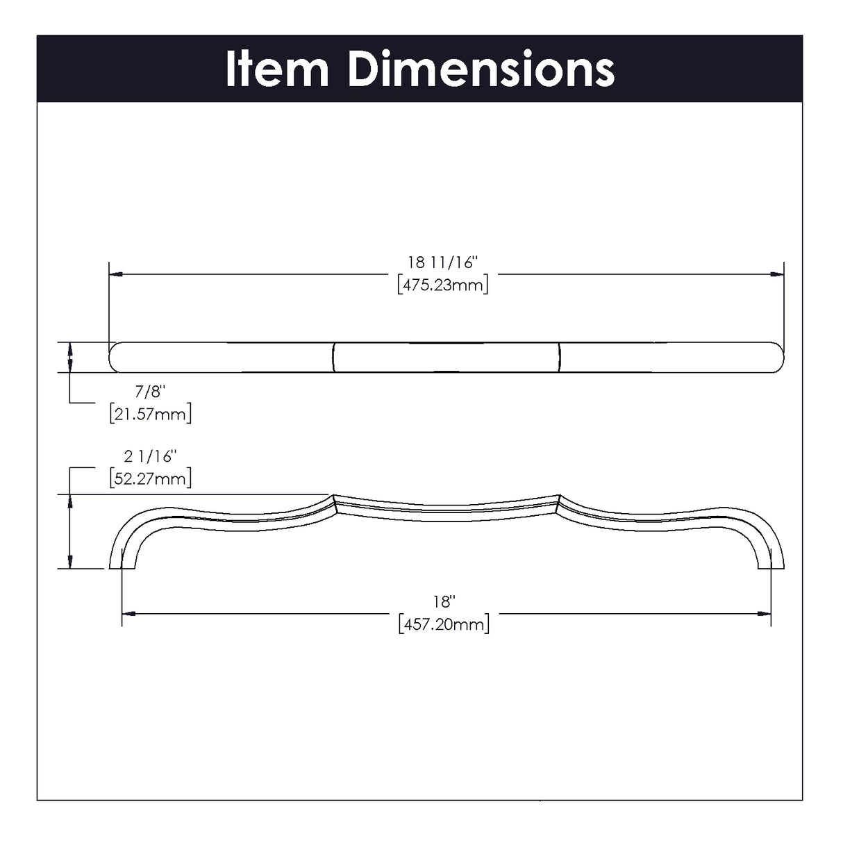 Trellis Collection - Belwith Keeler - Appliance Pull, 18" C/C | B077290