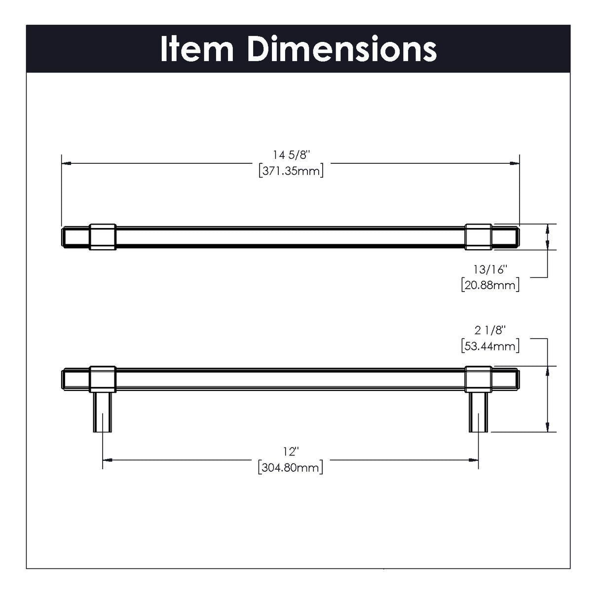 Monroe Collection - Belwith Keeler - Appliance Pull, 12" C/C | B078832