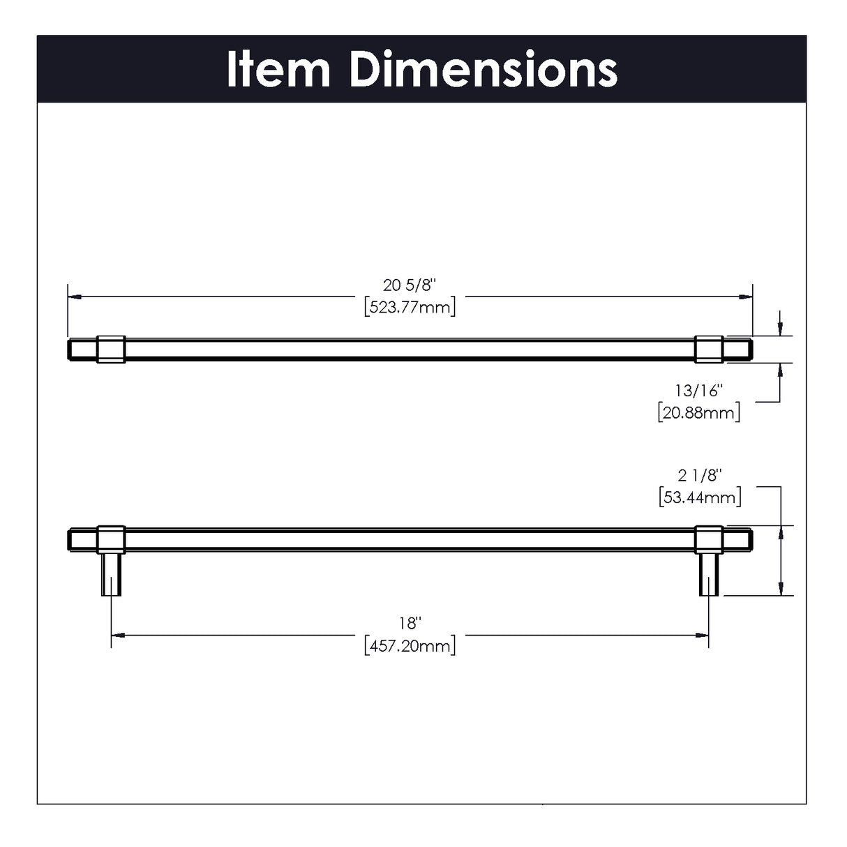 Monroe Collection - Belwith Keeler - Appliance Pull, 18" C/C | B078833