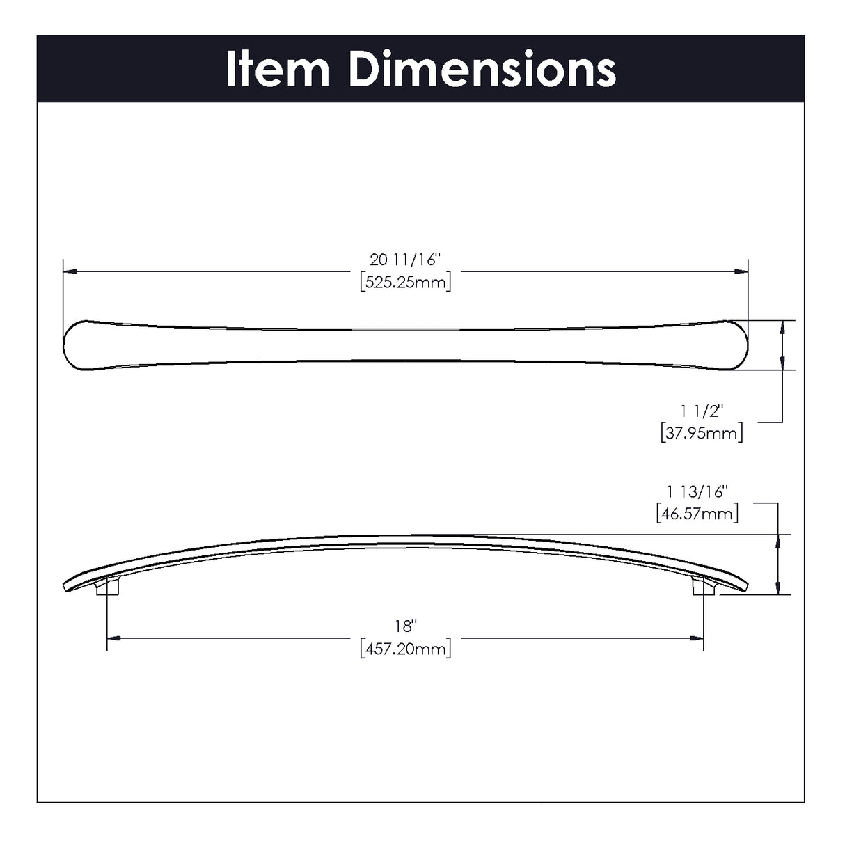 Vale Collection - Belwith Keeler - Appliance Pull, 18" C/C | B079379