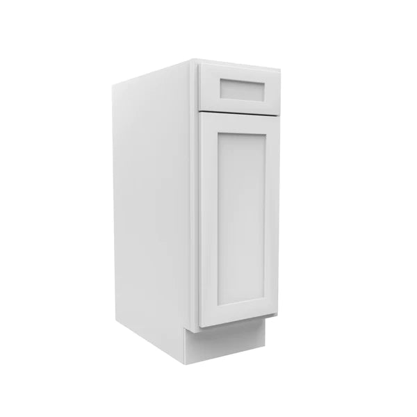 Kitchen Base Cabinets - 12W x 34-1/2H x 24D - Aria White Shaker - RTA