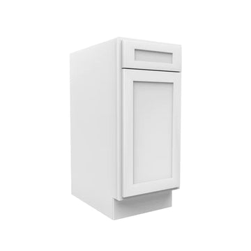 Kitchen Base Cabinets - 15W x 34-1/2H x 24D - Aria White Shaker - RTA