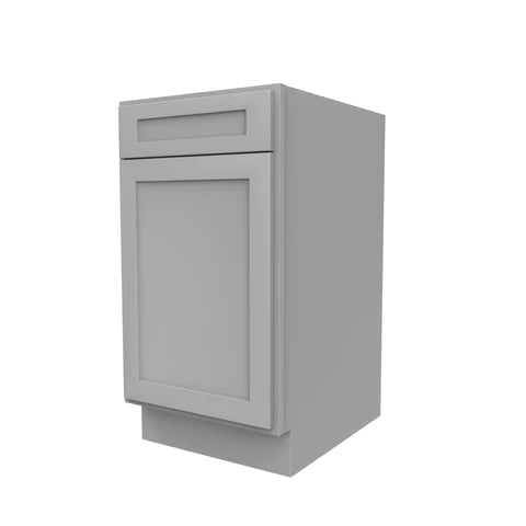 Kitchen Base Cabinets - 18W x 34.5H x 24D - Grey Shaker Cabinet