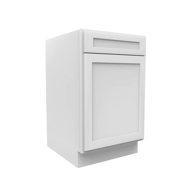 Kitchen Base Cabinets - 21W x 34-1/2H x 24D - Aria White Shaker - RTA