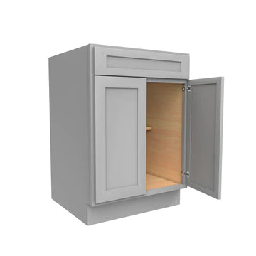 Kitchen Base Cabinets - 24W x 34.5H x 24D - Grey Shaker Cabinet - RTA