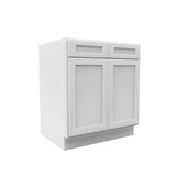 Kitchen Base Cabinets - 30W x 34-1/2H x 24D - Aria White Shaker - RTA