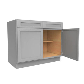 Kitchen Base Cabinets - 42W x 34.5H x 24D - Grey Shaker Cabinet