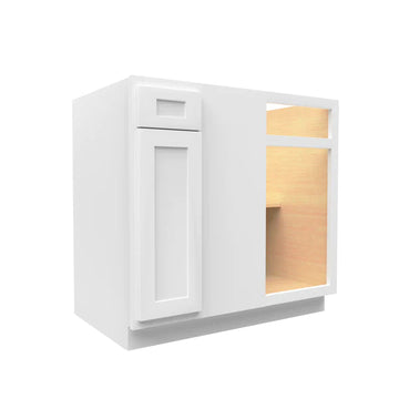 Blind Base Corner Cabinet - 33W x 34-1/2H x 24D - Aria White Shaker - RTA