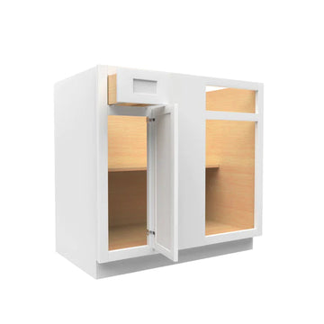 Blind Base Corner Cabinet - 33W x 34-1/2H x 24D - Aria White Shaker - RTA