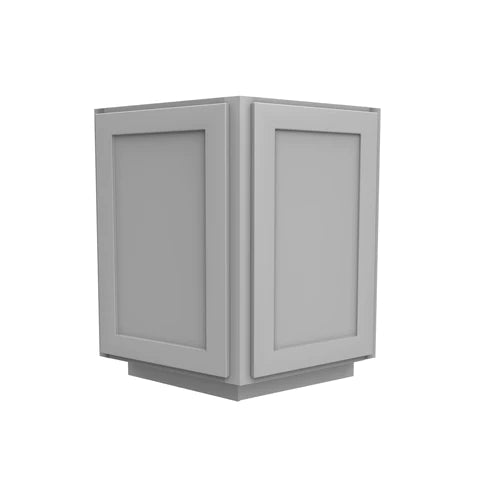 Angle Base Cabinet - 24W x 34.5H x 24D - 2D - Grey Shaker Cabinet